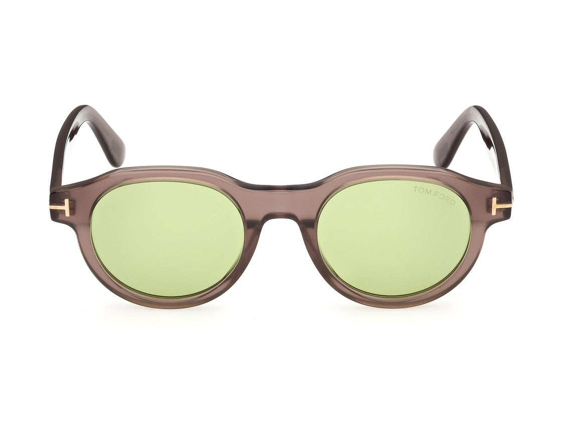 Tom Ford Gold Ft1404 Round Acetate Sunglasses