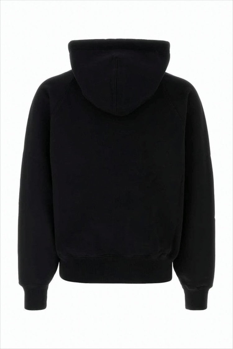Ami Cropped Relaxed-Fit Hoodie With Adjustable Drawstring