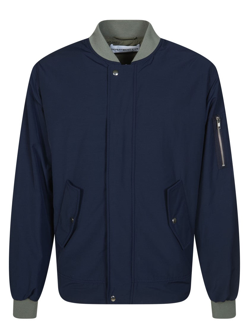 Department 5 Reversible Ribbed Trim Bomber Jacket