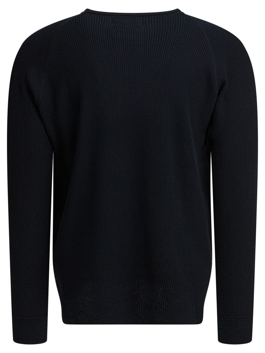 Beams Plus Waffle Knit Long-Sleeve Crew Thermal T-Shirt