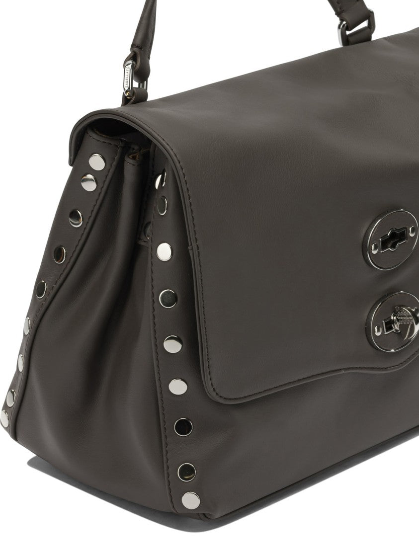 Zanellato Structured Leather Handbag With Dual Turn-Locks