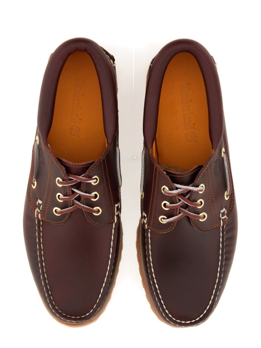 Timberland Rich Brown Padded Collar Boat Loafers