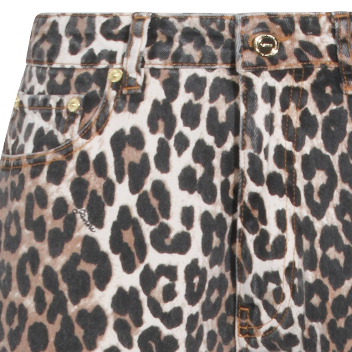 Ganni Straight-Leg Denim Jeans With Mid-Rise Waist And Timeless Finish