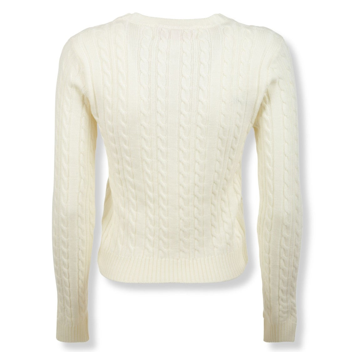 Fiorucci Cable Knit Crew Neck Sweater