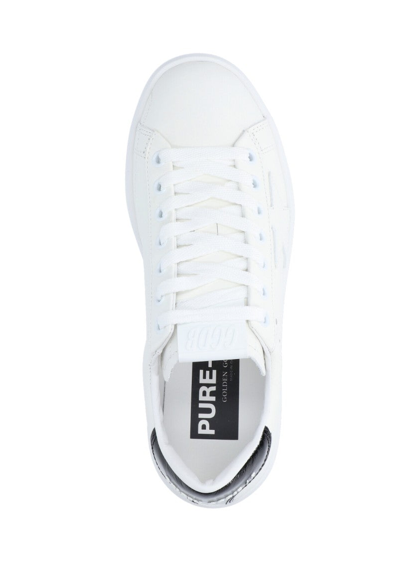 Golden Goose White Purestar Tonal Star Leather Sneakers