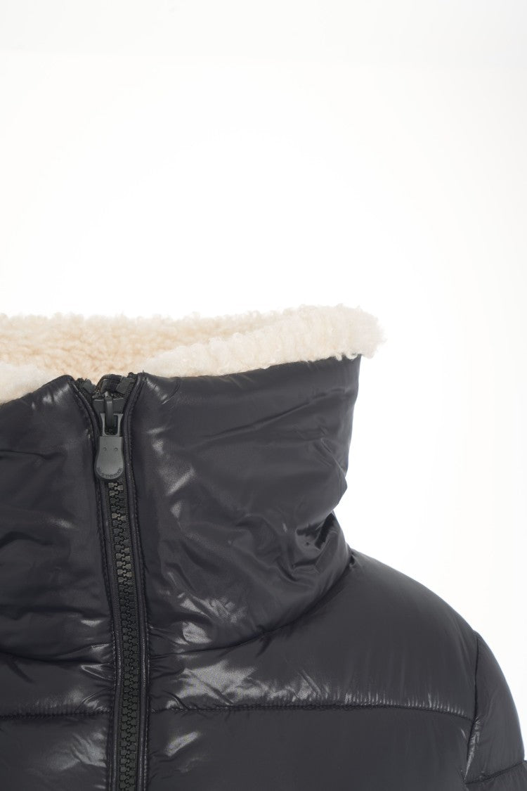 Save The Duck Quilted Black Down Coat With Finish