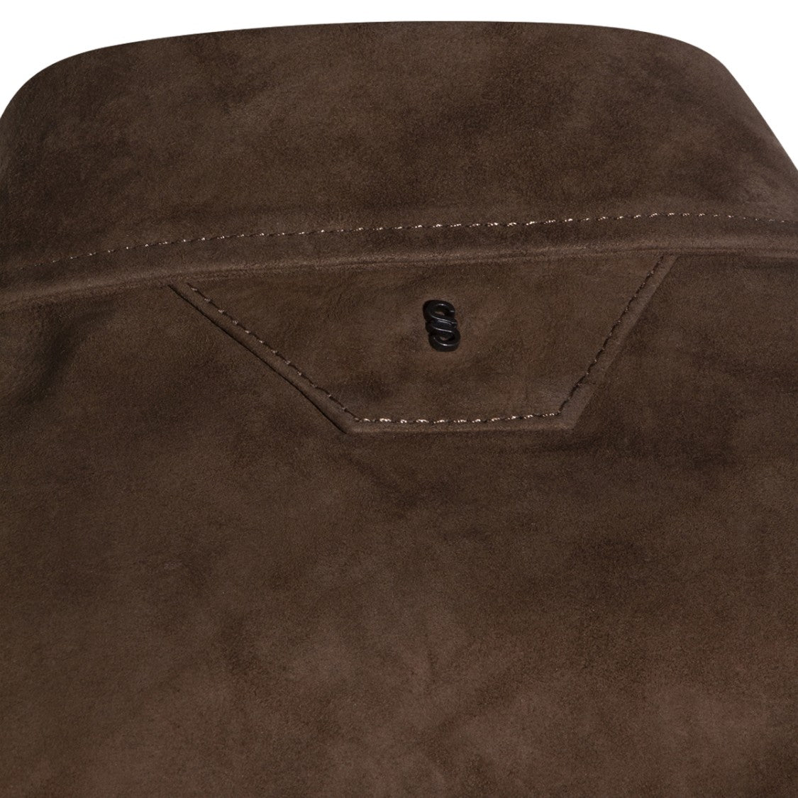 Salvatore Santoro Brown Suede-Like Jacket With Classic Collar