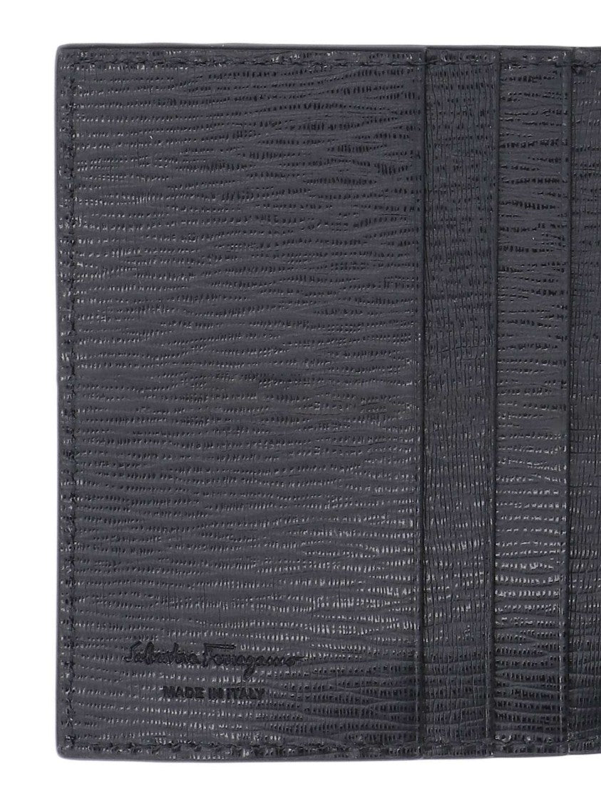 Ferragamo "Gancini" Bi-Fold Wallet – Black