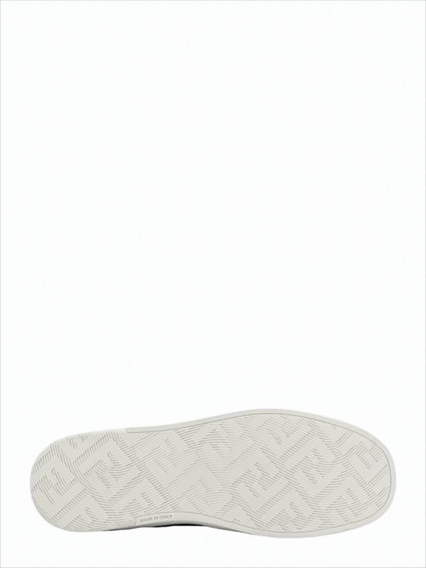 Fendi Low-Top Sneakers With Textured Suede And Leather Design