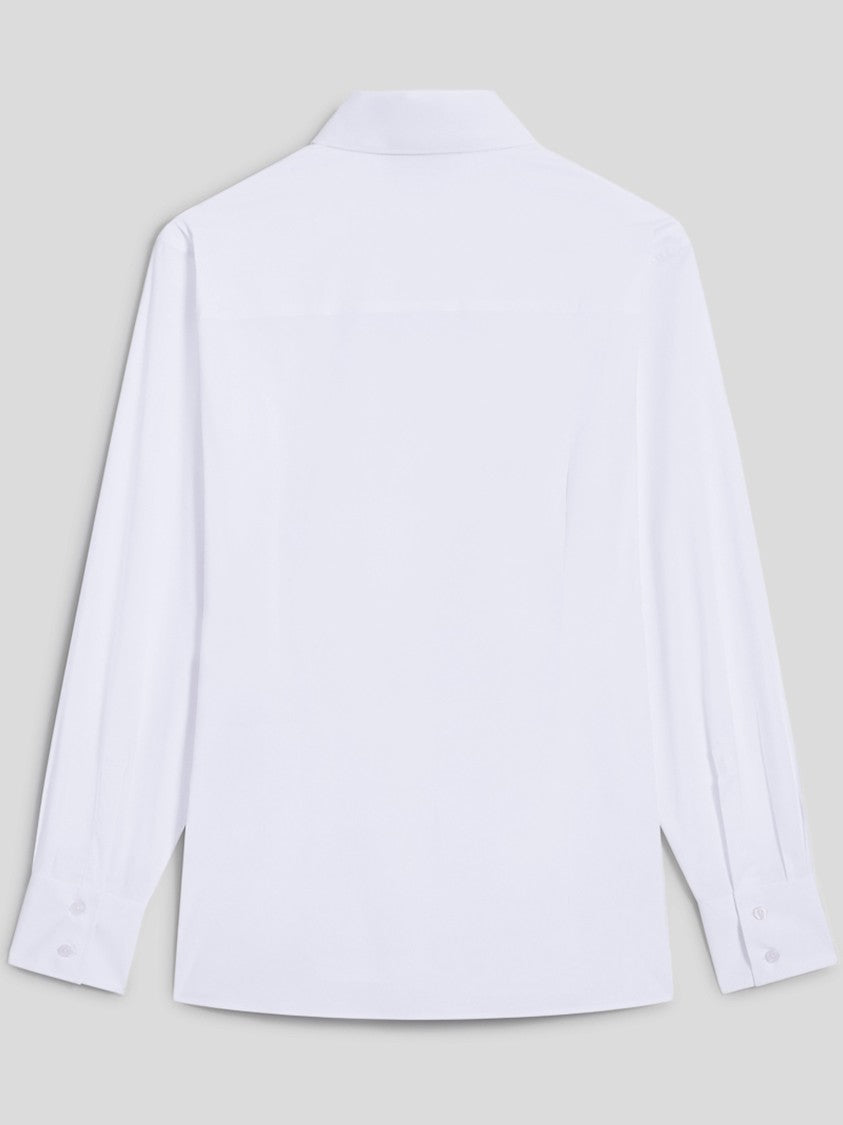Pence White Miley Long Sleeve Cotton Shirt