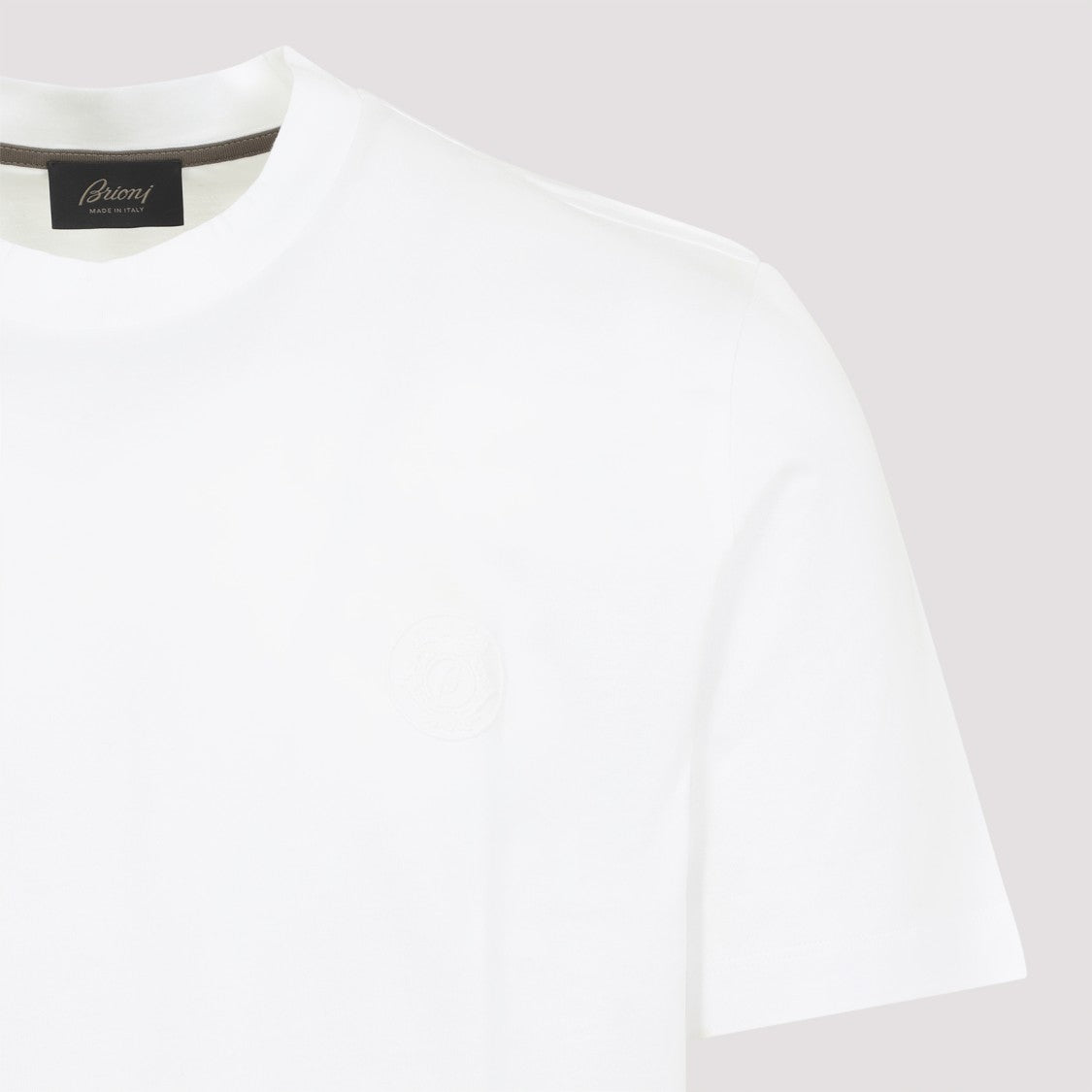 Brioni Classic Short-Sleeve T-Shirt With Logo Detail