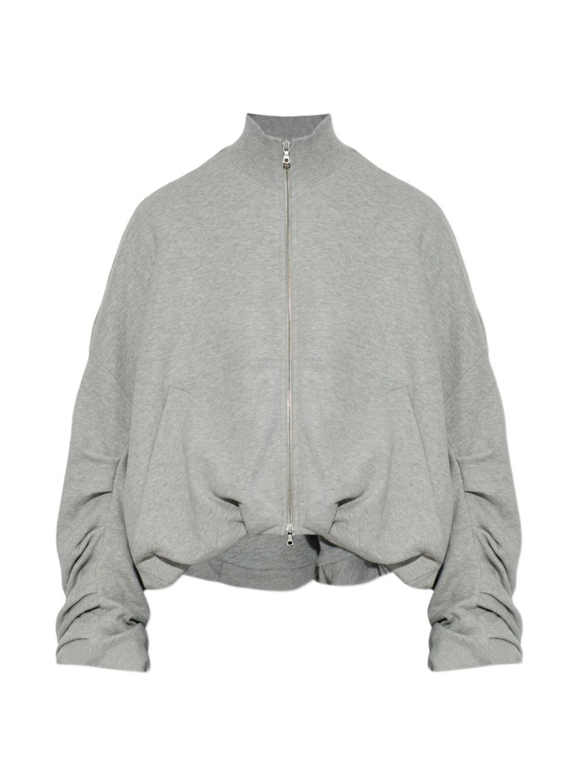 Dries Van Noten Relaxed Oversized Jacket With Ruched Sleeves