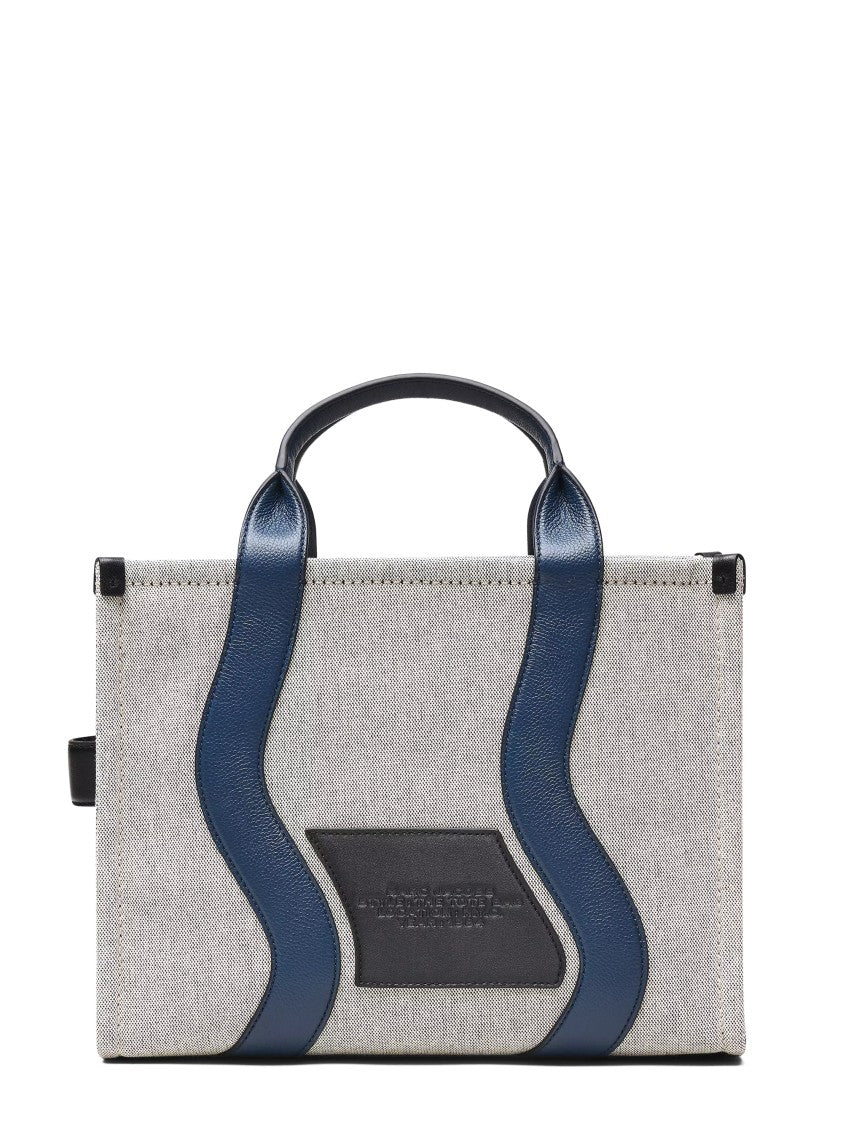 Marc Jacobs Medium Textured Fabric Tote With Contrasting Leather Straps
