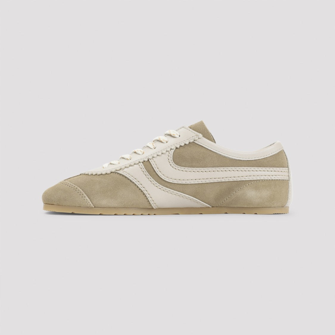 Dries Van Noten Low-Top Sneakers With Smooth And Suede Leather Panels