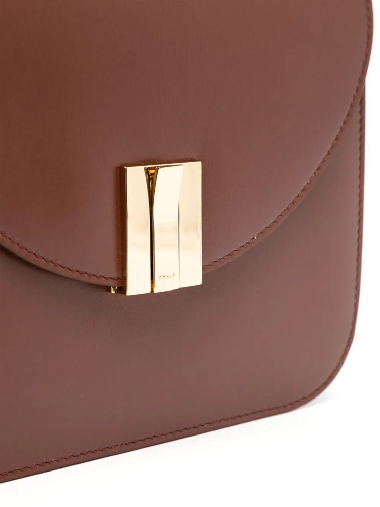 Bally Structured Crossbody Bag With Polished Gold Hardware