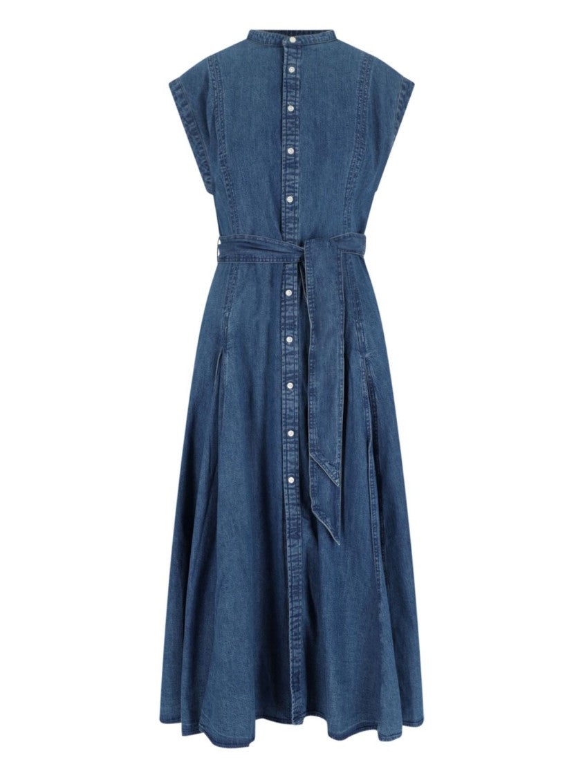 Polo Ralph Lauren Midi Shirt Dress Blue