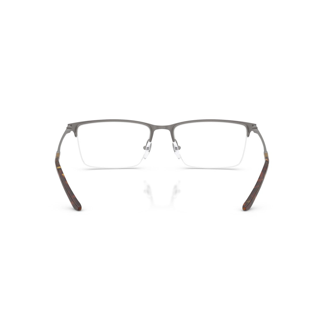 Emporio Armani 0Ea1171 Semi-Rimless Metal Frame Eyeglasses With Tortoiseshell Tips