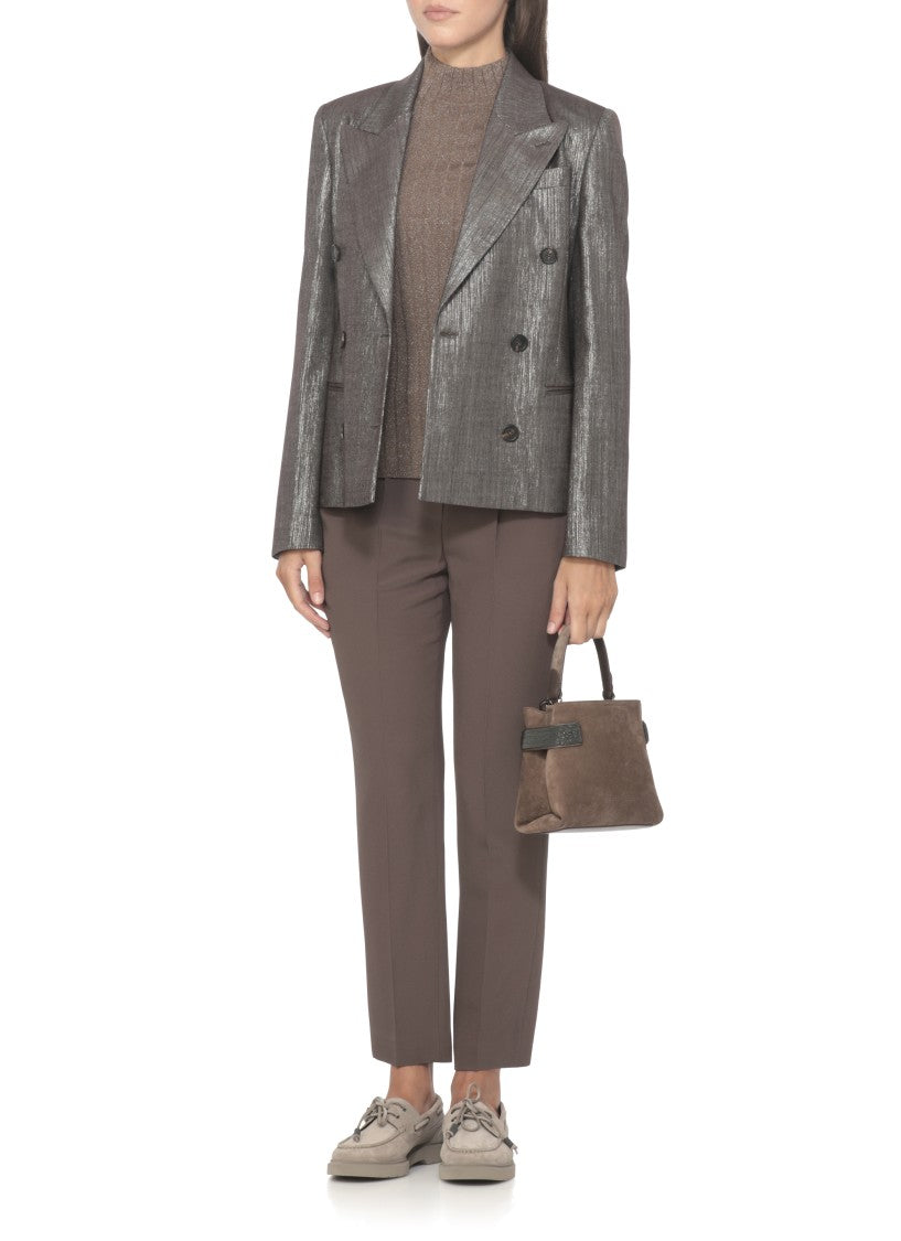 Brunello Cucinelli Brown Lurex Blazer
