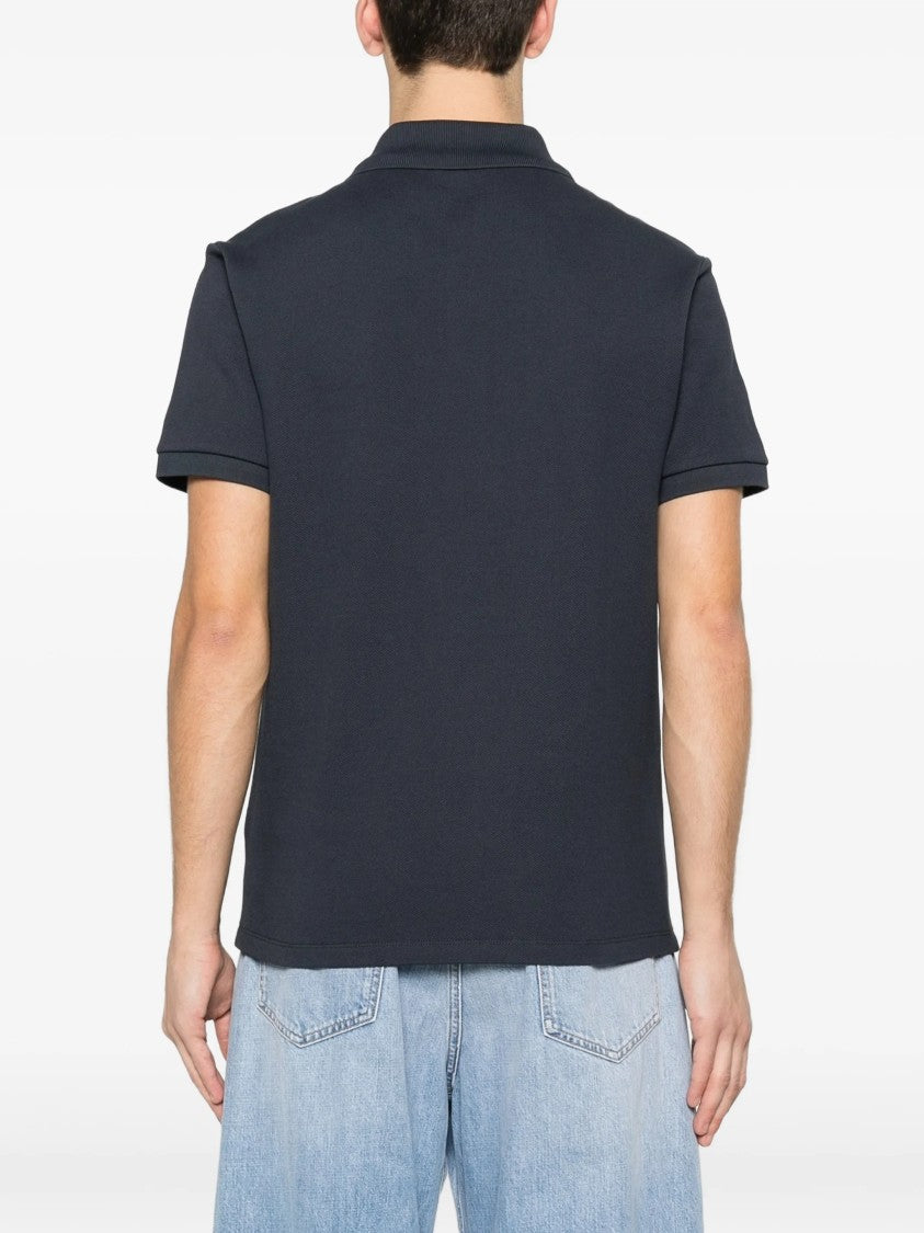 Balmain Black Classic Ss Cotton Polo Shirt