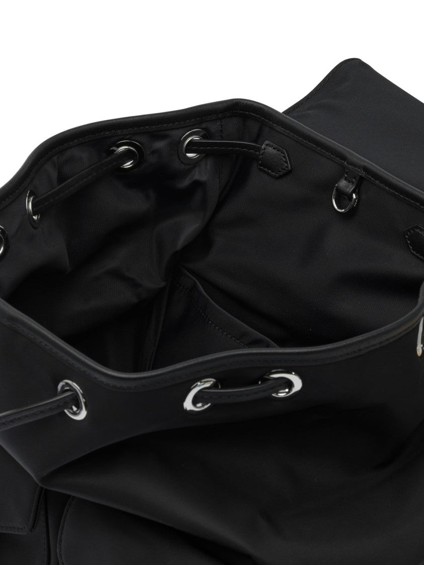 Mcm Nylon Bucket Backpack With Adjustable Straps