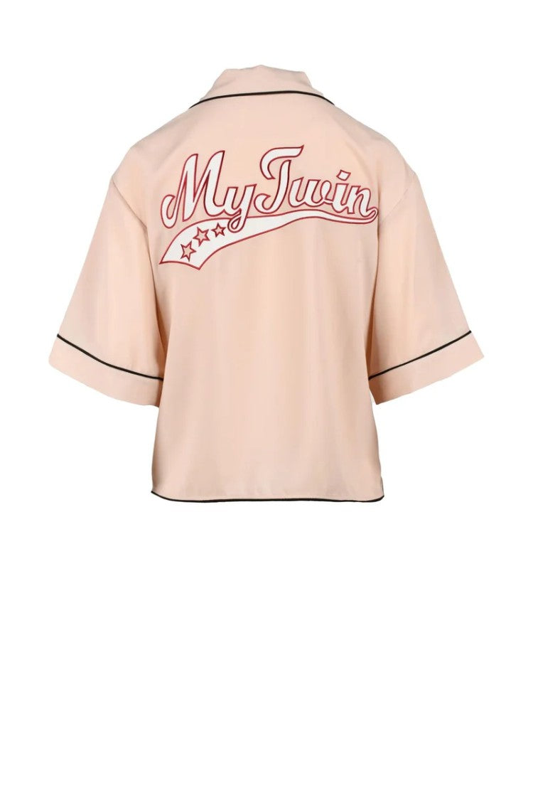 My Twin Twinset Pink Script Polyester Shirt