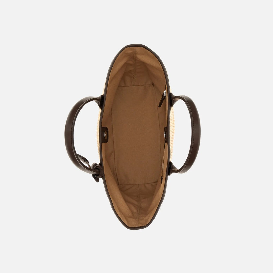 Hogan Beige Address Shopping Piccola Raffia Shopping Bag