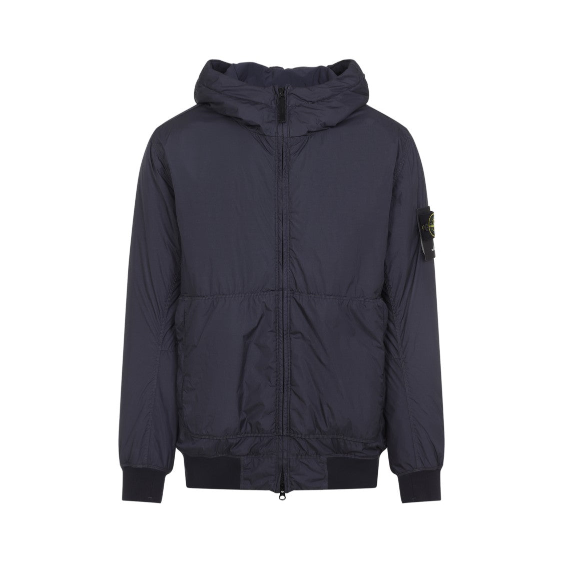 Stone Island Durable Polyamide Blue Jacket With Hood
