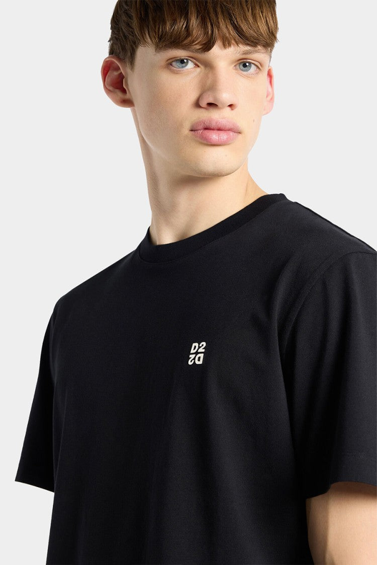 Dsquared2 Black Cotton Logo T-Shirt