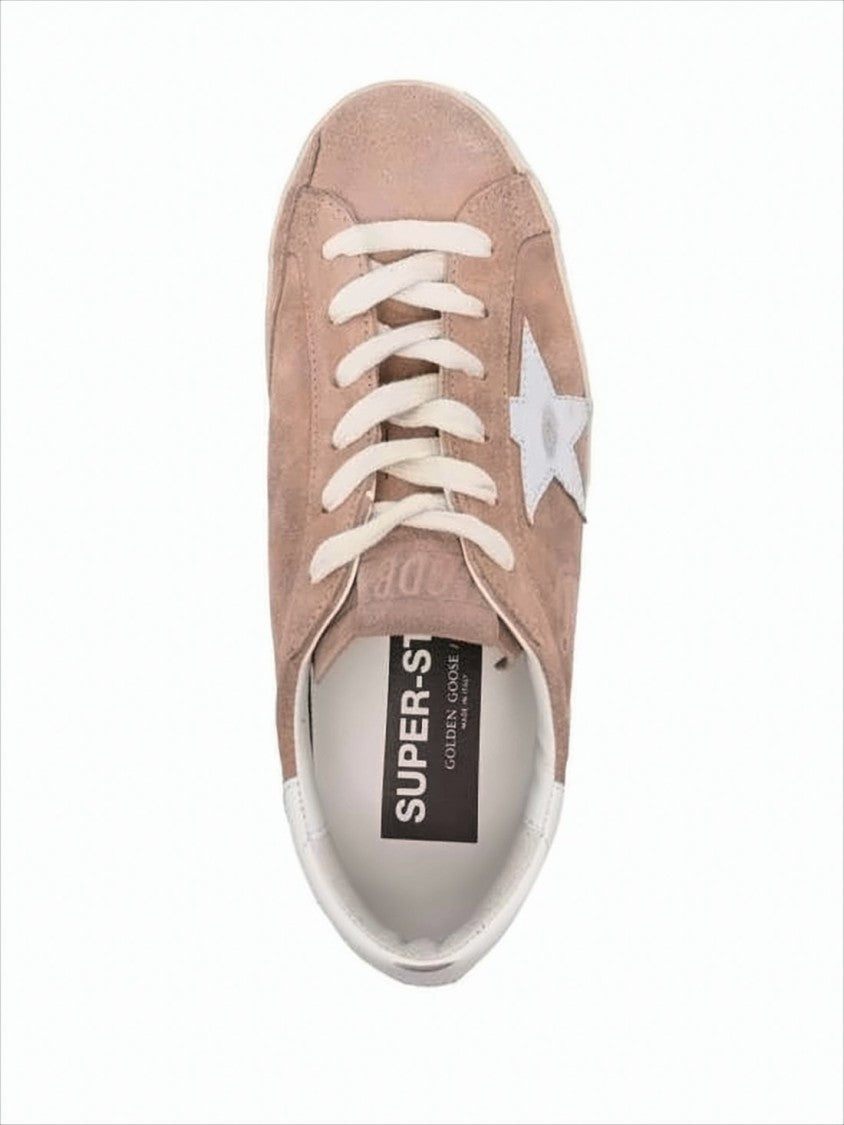 Golden Goose Vintage Suede Low-Top Sneakers With Distressed Sole