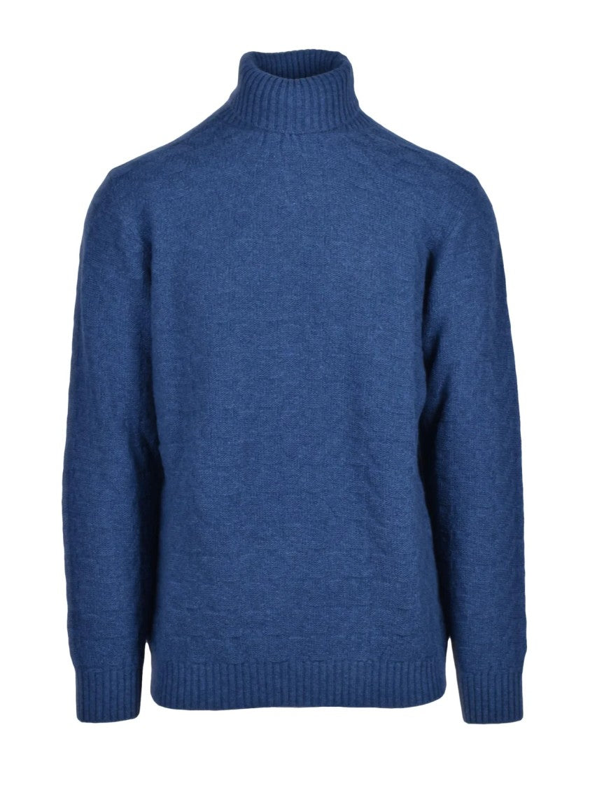 Cashmere Company P. High Neck Cashmere Sweater With Tone-On-Tone Embroidery
