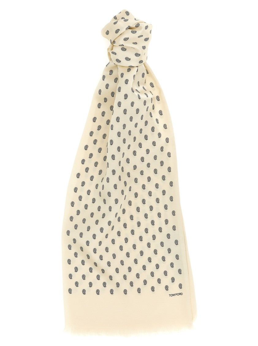 Tom Ford Paisley Print Scarf