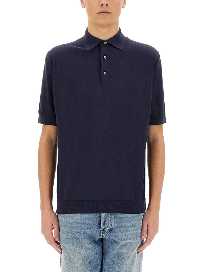 Lardini Knitted Polo With Collared Neckline