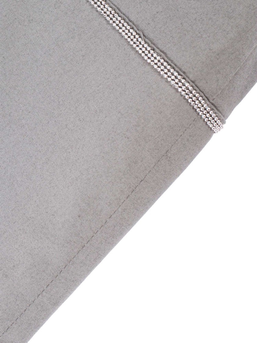 Peserico Grey Sleeveless Decorative Hem Tank Top