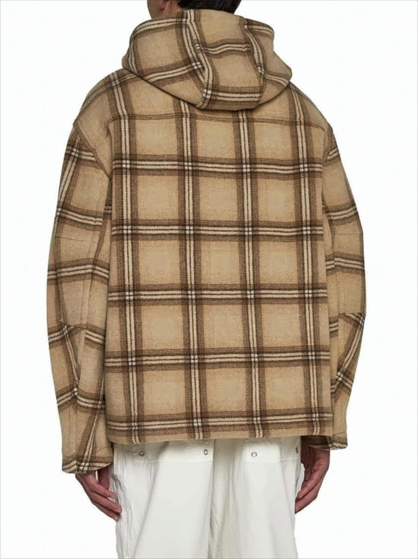 Isabel Marant Boxy Plaid Padded Jacket