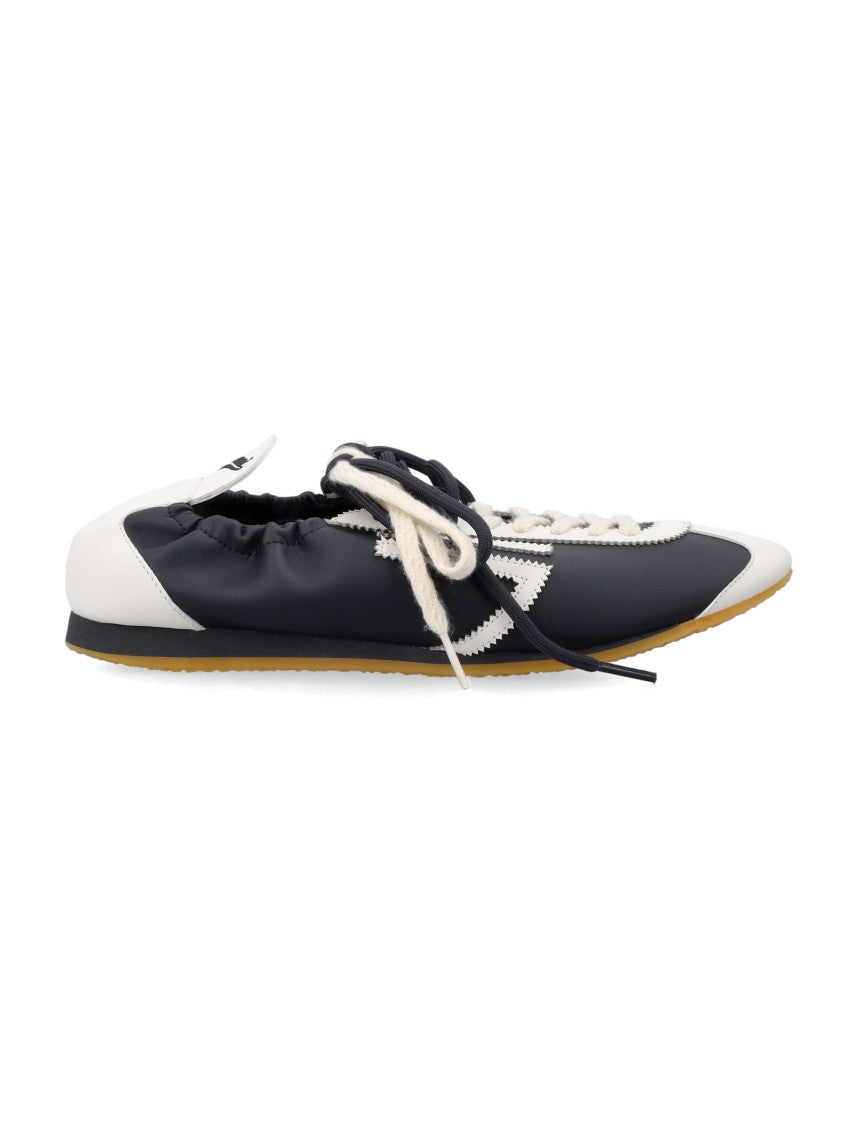 Puraai Vegan Leather Sneakers With Double Lace System And Rubber Outsole