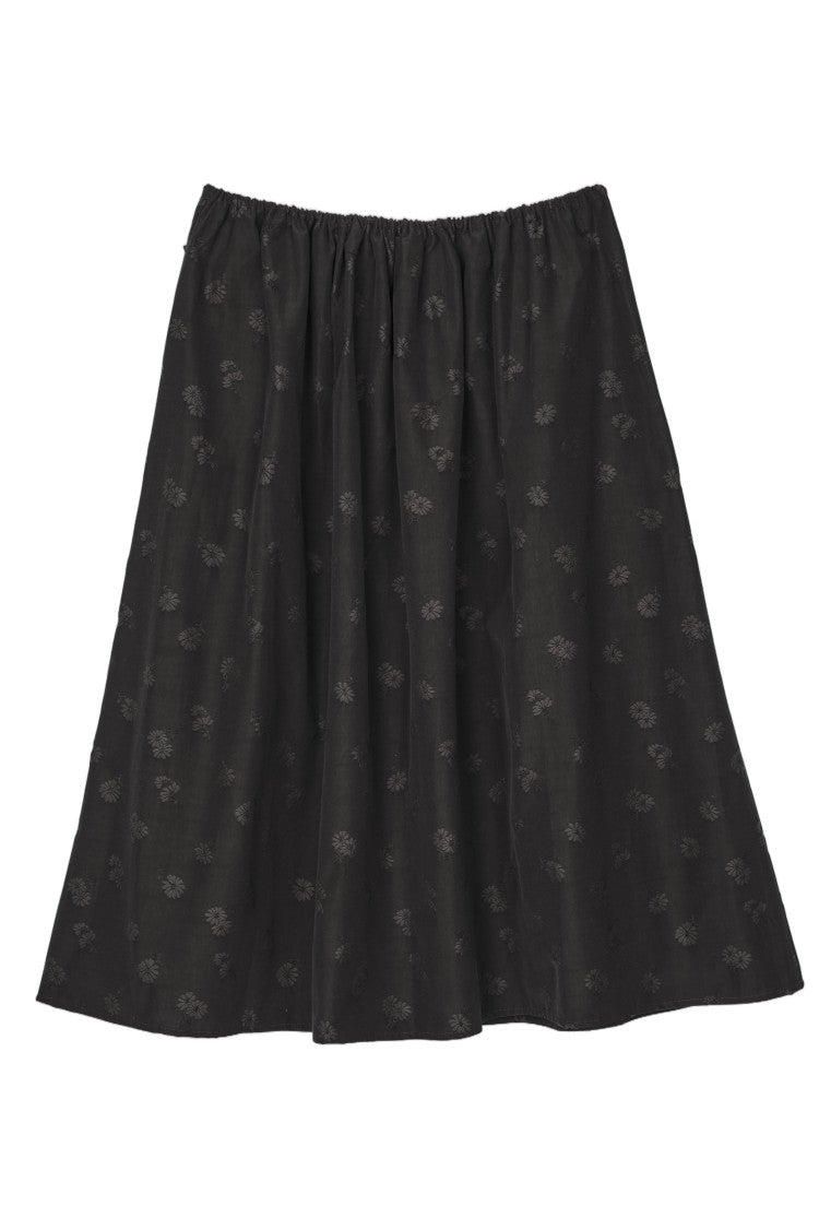 Cecilie Bahnsen Black Cbbria Ume Floral Sequins Cotton-Blend Midi Skirt