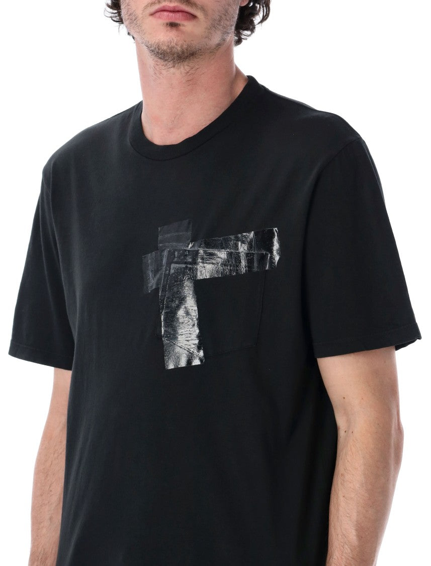 Maison Margiela Black Abstract Tape Cotton T Shirt