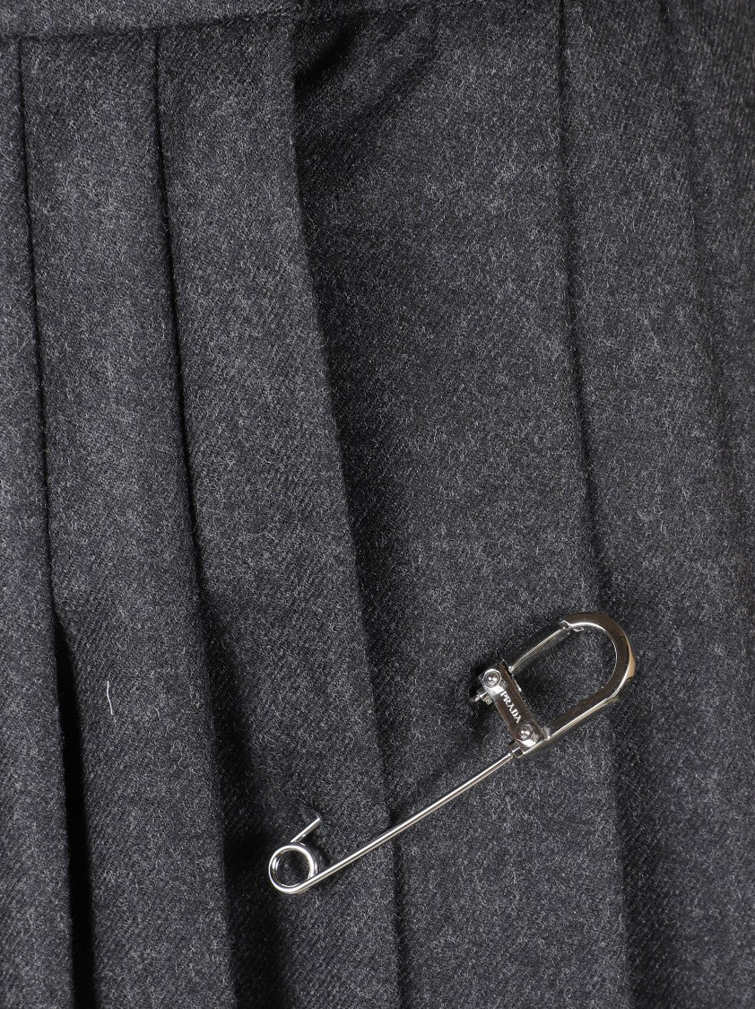 Prada Pleated High-Waisted Skirt