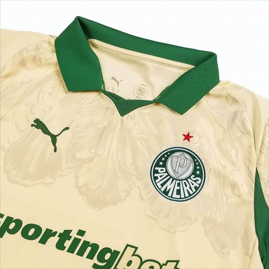 Puma V-Notch Polo Shirt With Floral Pattern