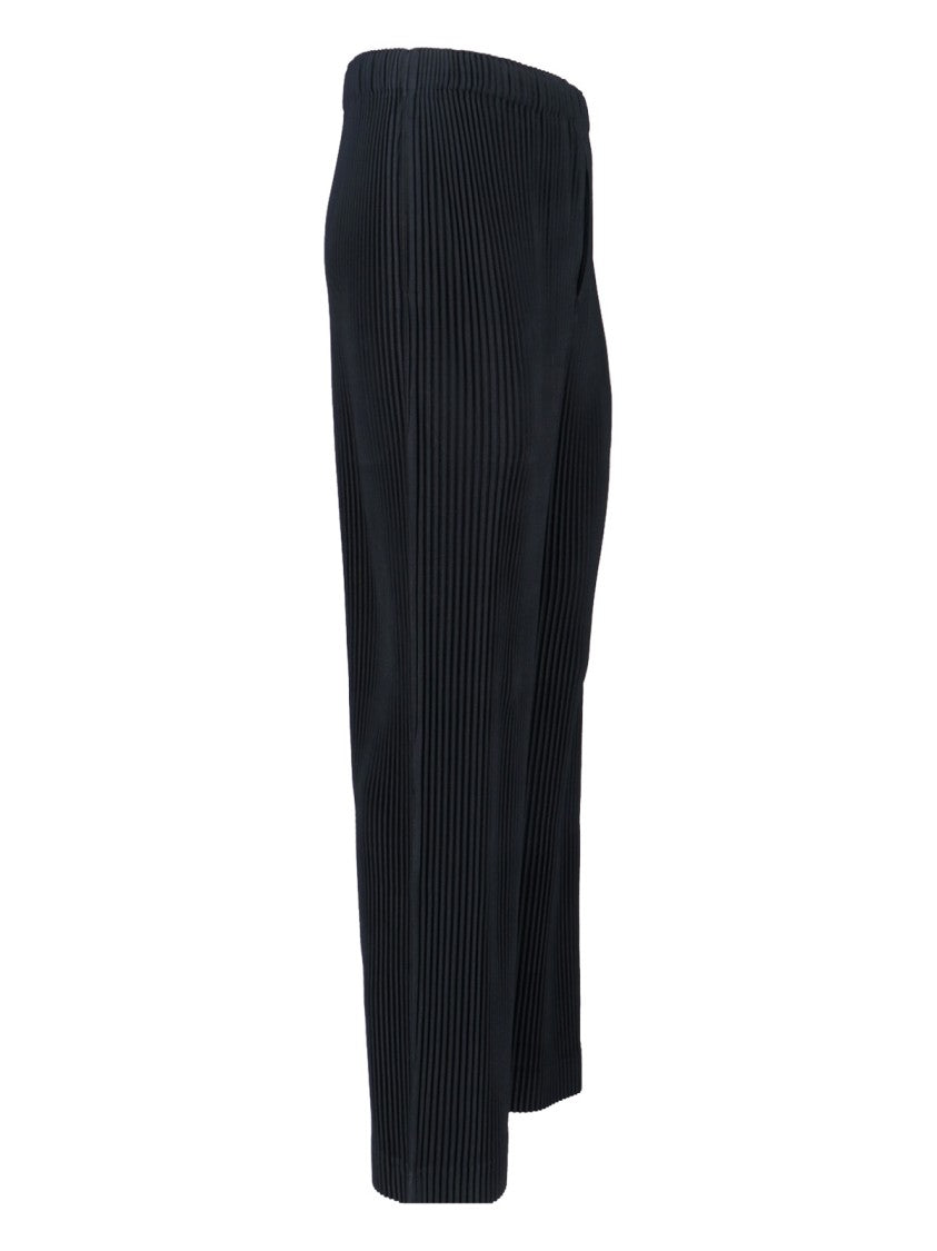 Homme Plissé Issey Miyake Tailored Black Trousers With Minimalist Design
