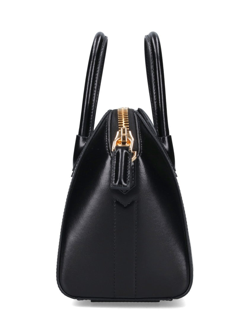 Givenchy Black Antigona Mini Box Leather Tote Bag