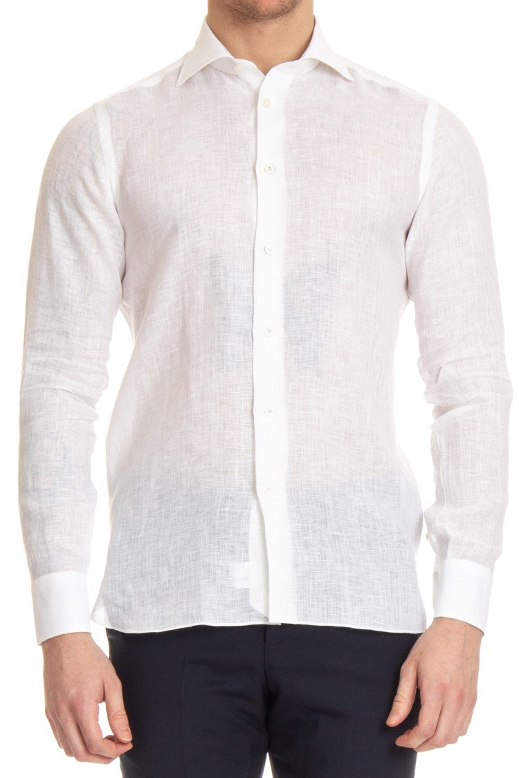 Borriello Solid Linen Tailored Shirt