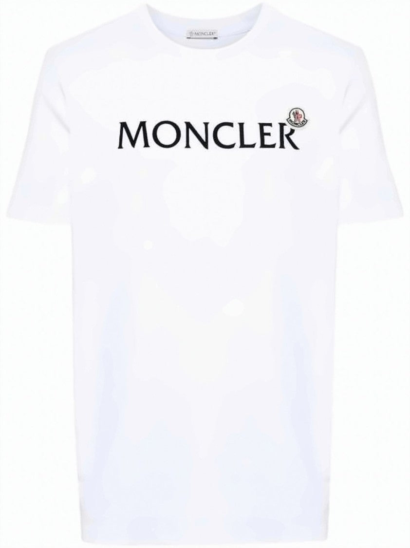 Moncler Cropped Short-Sleeved T-Shirt With Horizontal Stripe