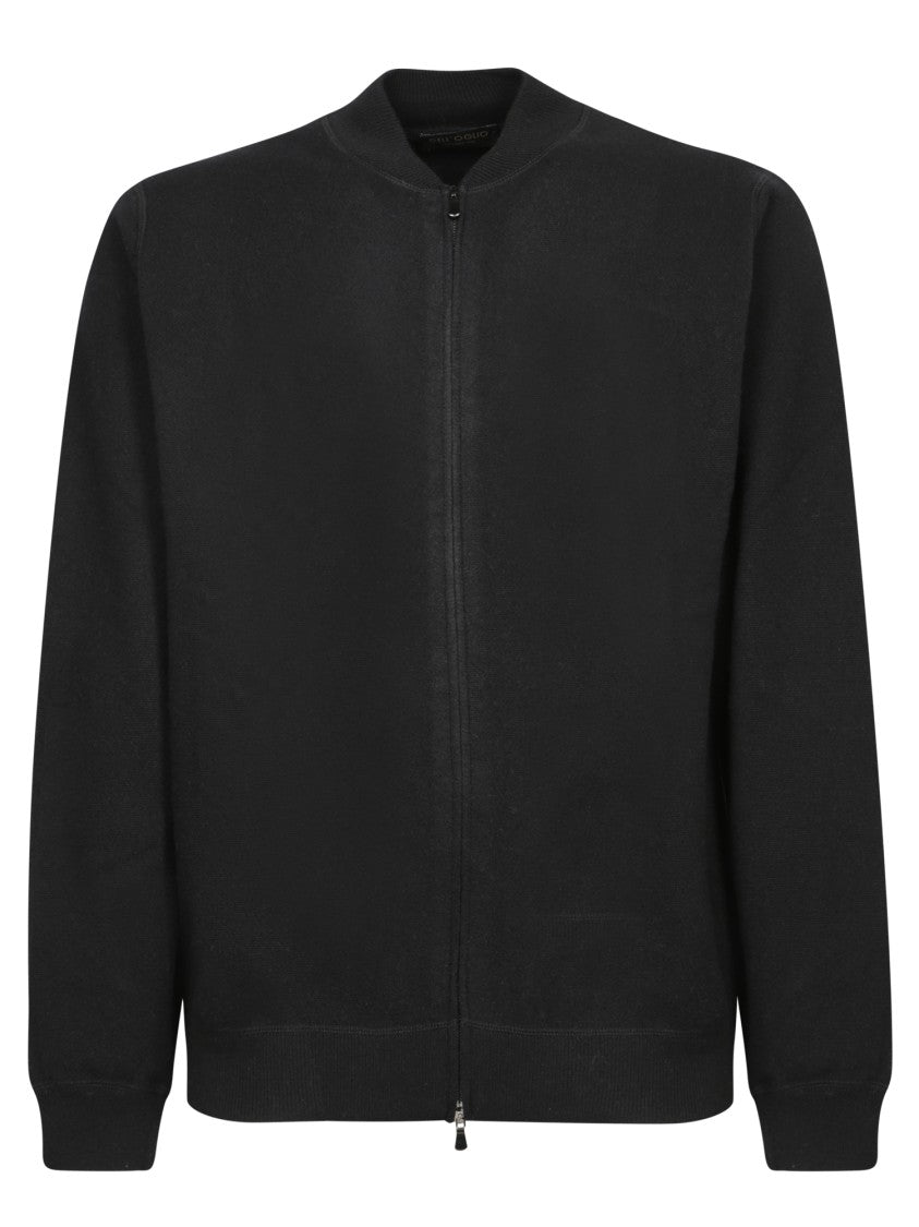 Dell'oglio Black Zipped Cardigan