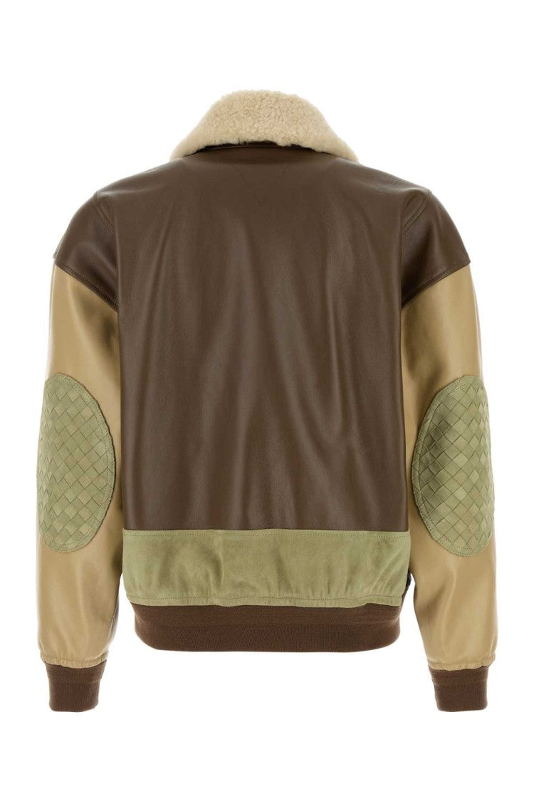 Bottega Veneta Multicolor Leather Bomber Jacket