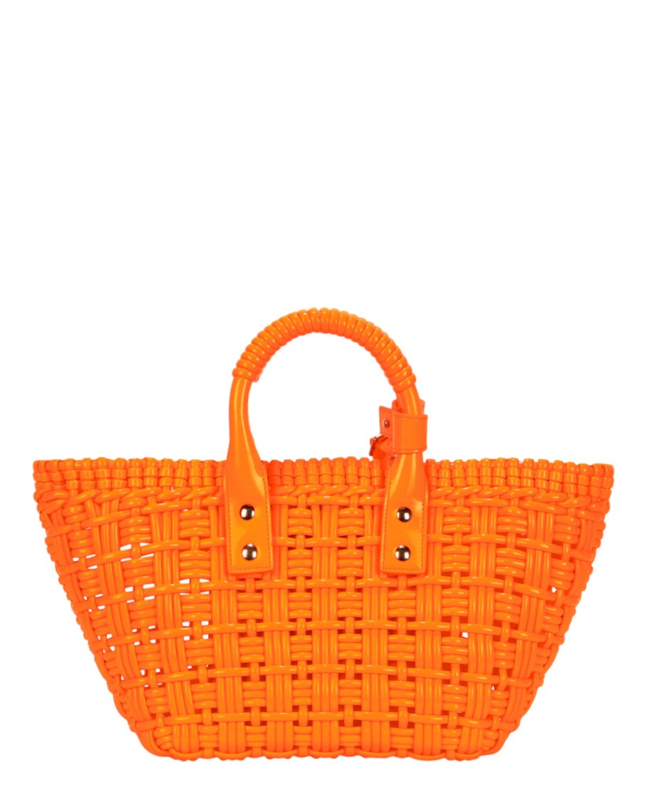 Balenciaga Bistro Xs Basketweave Top Handle Bag