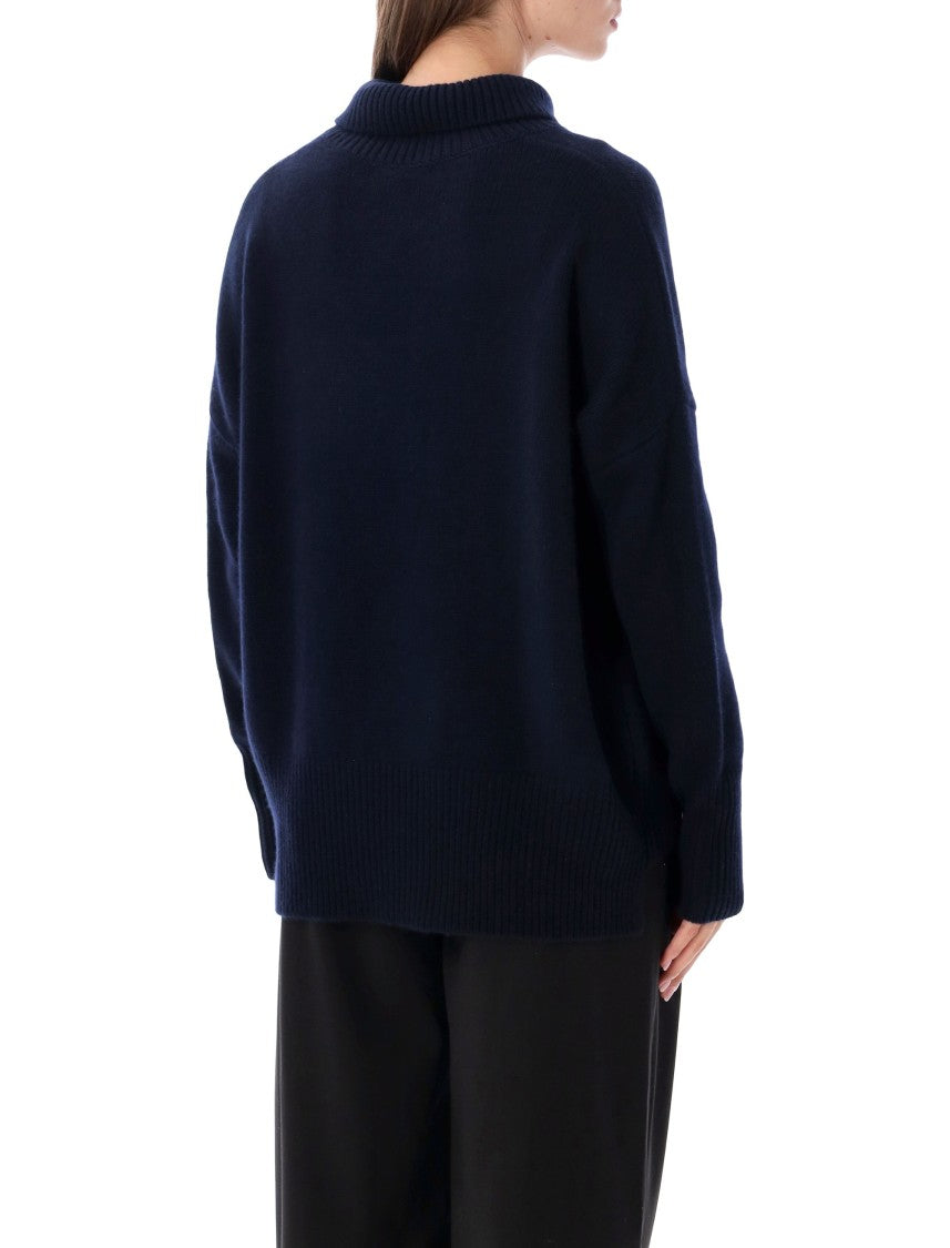 Lisa Yang Heidi High-Neck Ribbed Knit Sweater