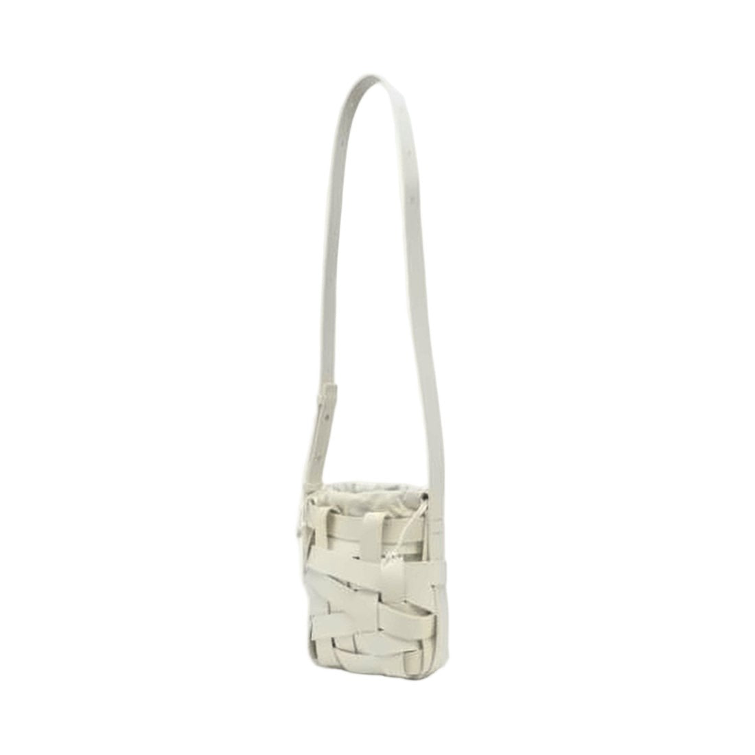 Jil Sander Intricate Woven Calf Leather Shoulder Bag