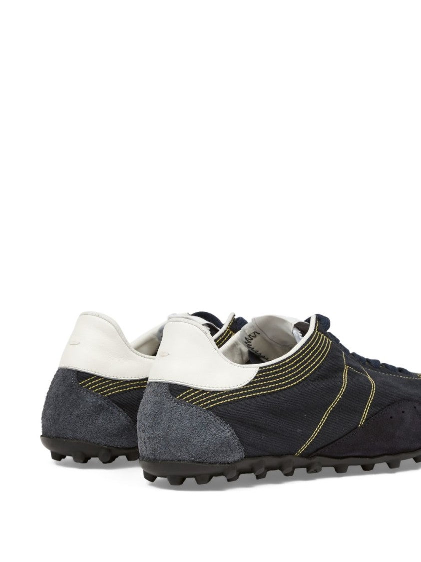Maison Margiela Navy Blue Fabric Sporty Sneakers