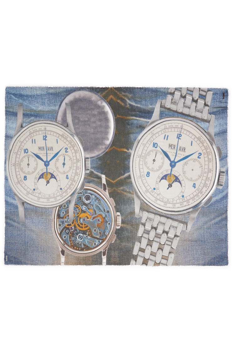 Faliero Sarti Modal-Cashmere Watch Pattern Scarf